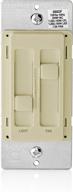 🔌 leviton 66df-10i sureslide dual quiet light control: ideal for 150w led, 300w incandescent/halogen, 1.5 amp fan, 120v, ivory логотип