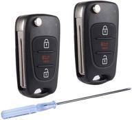 🔑 enhance your kia's key with febrytold remote key shell - 2 pcs flip key fob remote shell with blade for select kia models (2010-2014) and bonus screwdriver included! logo