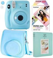 📷 fujifilm instax mini 11 polaroid ice blue camera bundle with case, album & 10 films logo