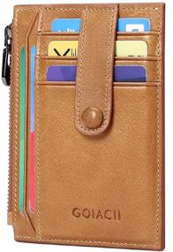 img 4 attached to 👜 Genuine Leather Men's Accessories: Wallets, Card Cases & Money Organizers - GAEKEAO Minimalist Blocking