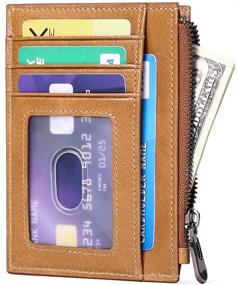 img 3 attached to 👜 Genuine Leather Men's Accessories: Wallets, Card Cases & Money Organizers - GAEKEAO Minimalist Blocking