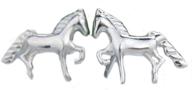 🐴 hypoallergenic 925 sterling silver small tiny minimalist horse stud earrings for women girls - cute animal earrings logo