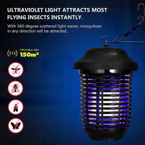 img 3 attached to 🦟 YUNLIGHTS 32W Electric Mosquito Bug Zapper - Indoor & Outdoor Waterproof Fly Trap with UV Light for Home, Patio, Garden, Backyard - Portable Mosquito Eradicator & Outdoor Fly Trap