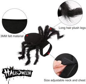 img 2 attached to 🕷️ Halloween Spider Pet Costume: Plush Black Spider Clothes for Small Dogs and Cats - Perfect Pet Halloween Costume for a Spooky, Scary Look