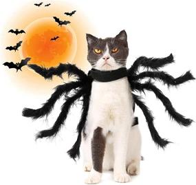 img 4 attached to 🕷️ Halloween Spider Pet Costume: Plush Black Spider Clothes for Small Dogs and Cats - Perfect Pet Halloween Costume for a Spooky, Scary Look