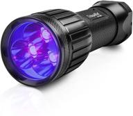 🔦 uniquefire 1408 blacklight flashlight - powerful 365nm 3-leds for detecting counterfeit money, jade, pet urine, and oil leaks (1408 365nm flashlight) - 18650 battery not included logo