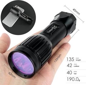 img 3 attached to 🔦 UniqueFire 1408 Blacklight Flashlight - Powerful 365NM 3-LEDs for Detecting Counterfeit Money, Jade, Pet Urine, and Oil Leaks (1408 365NM Flashlight) - 18650 Battery NOT Included