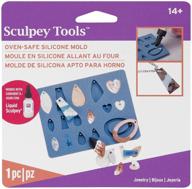 💎 enhance your jewelry creations with sculpey tools flexible oven safe silicone jewelry mold: ideal for earrings, necklaces, and bracelets! logo