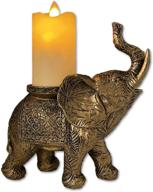 🐘 the nifty nook lucky decorative elephant with led flameless candle: an exquisite home and office decor essential логотип