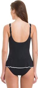 img 1 attached to Profile Gottex Womens Peplum Swimsuit Women's Clothing