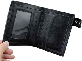 img 2 attached to 🔒 Gothic Leather Wallet with Secure Anti-Theft Zipper