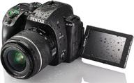 pentax k-70 black dslr camera with 18-55mm lens kit, aps-c sensor logo