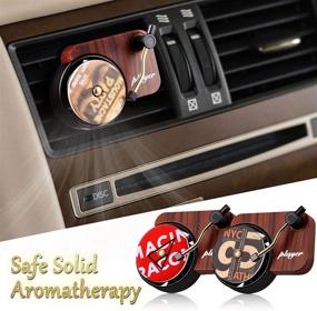 img 1 attached to 🎵 2-Piece Record Player Car Diffusers with Fragrance Tablets - Aroma Replacement Pads for Car & Home Air Vent Decor - Car Vent Diffuser Clips - Car Perfume Air Fresheners