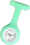 🏥 infection control mint nurses lapel watch with silicone band: essential for healthcare professionals logo