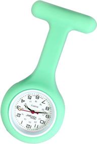 img 3 attached to 🏥 Infection Control Mint Nurses Lapel Watch with Silicone Band: Essential for Healthcare Professionals