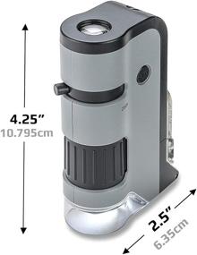img 2 attached to 🔬 Carson MicroFlip MP-250 or MP-250MU Pocket Microscope: 100x-250x LED and UV Lighted, Flip Down Slide Base, Smartphone Digiscoping Clip
