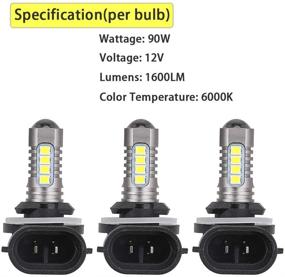 img 3 attached to 🔦 886 LED Headlight Bulb: Perfect Fit for Polaris Sportsman, Ranger, RZR & More - High Fog Light - 270W 4800LM 6000K