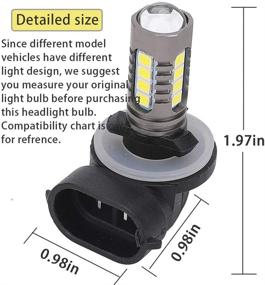 img 2 attached to 🔦 886 LED Headlight Bulb: Perfect Fit for Polaris Sportsman, Ranger, RZR & More - High Fog Light - 270W 4800LM 6000K