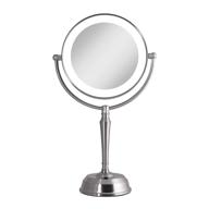 💡 zadro 10x mag next gen led rechargeable round double sided satin nickel mirror: illuminated beauty and portability combined логотип