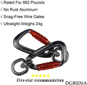 img 2 attached to 🔑 DGRENA Carabiner Keychain, Spring Buckle - High Hardness Aluminum Alloy for Hammocks, Home Tools, Camping, Hiking, and More