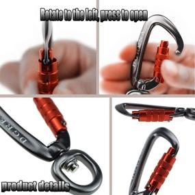 img 3 attached to 🔑 DGRENA Carabiner Keychain, Spring Buckle - High Hardness Aluminum Alloy for Hammocks, Home Tools, Camping, Hiking, and More