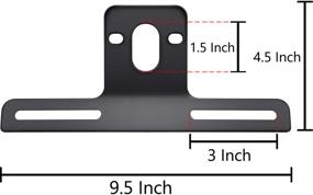 img 3 attached to 🚗 Versatile Steel License Plate Holder Bracket and Light Mount for Trailers, Trucks, Cars, and Motorcycles by OTOW