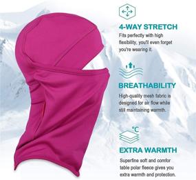 img 3 attached to ❄️ Winter Balaclava Ski Mask for Men and Women - Ideal Face Mask for Cold Weather Skiing and Riding