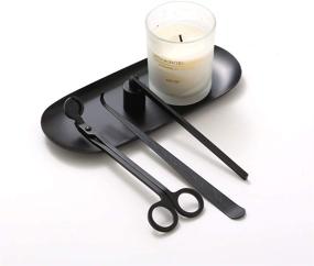 img 3 attached to 🕯️ Enhance Your Candle Experience with BEDOGO 4 in 1 Candle Accessory Set: Wick Trimmer, Dipper, Snuffer, and Storage Tray - Premium Tools for Candle Care - Perfect Gift for Candle and Aromatherapy Enthusiasts (Black)