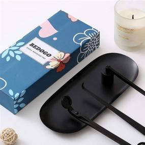 img 4 attached to 🕯️ Enhance Your Candle Experience with BEDOGO 4 in 1 Candle Accessory Set: Wick Trimmer, Dipper, Snuffer, and Storage Tray - Premium Tools for Candle Care - Perfect Gift for Candle and Aromatherapy Enthusiasts (Black)