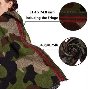 img 3 attached to 🧣 Echolife Cashmere Wool Camouflage Scarf Poncho: Stylish Pashmina Shawl for Women