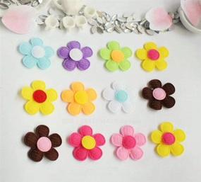 img 2 attached to 🌸 YYCRAFT Set of 90 Padded Spring Felt Flower Appliques in 9 Vibrant Colors