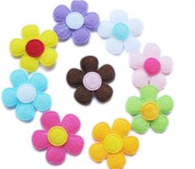img 3 attached to 🌸 YYCRAFT Set of 90 Padded Spring Felt Flower Appliques in 9 Vibrant Colors