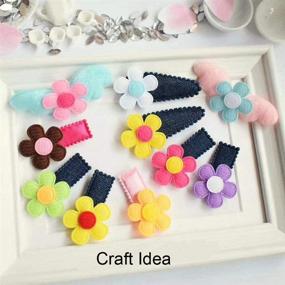 img 1 attached to 🌸 YYCRAFT Set of 90 Padded Spring Felt Flower Appliques in 9 Vibrant Colors