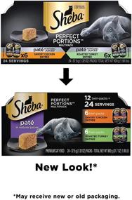 img 3 attached to 🐱 Sheba Perfect Portions Variety Pack: Savory Chicken and Roasted Turkey Entrees Wet Cat Food, 12 Count - 2.64 oz. Each