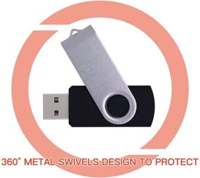 img 2 attached to 💾 Флеш-накопитель TosMemo USB 2.0 объемом 32 ГБ - поворотный накопитель с колпачком - флеш-память - накопитель данных (2 шт., черный и синий)