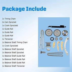 img 2 attached to ECCPP 94201S Chevrolet Malibu Equinox Buick Timing Chain Kit for L4 2.0L 2.2L 2.4L: Tensioner, Guide Rail, Crank Sprocket, Shaft Sprocket (8-13 Malibu, 10-15 Equinox)