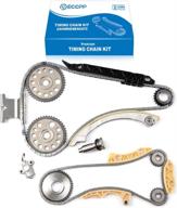 eccpp 94201s chevrolet malibu equinox buick timing chain kit for l4 2.0l 2.2l 2.4l: tensioner, guide rail, crank sprocket, shaft sprocket (8-13 malibu, 10-15 equinox) logo