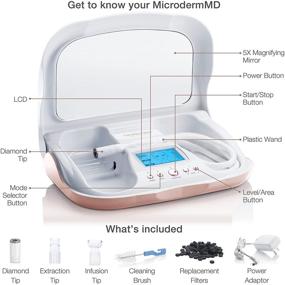 img 3 attached to 🏆 Trophy Skin MicrodermMD - Advanced At-Home Microdermabrasion Machine for Effective Anti-Aging and Acne Spot Treatment - Featuring Real Diamond and Pore Extractor Tips - Rejuvenate Your Skin and Fade Acne Scars - White