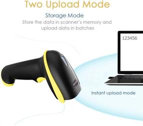 img 1 attached to 📱 NADAMOO Wireless Barcode Scanner: Bluetooth and USB 1D Bar Code Reader for Inventory Management – Compatible with Windows/Mac OS/Linux, iPhone, iPad, Android