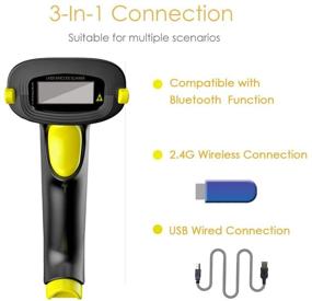 img 3 attached to 📱 NADAMOO Wireless Barcode Scanner: Bluetooth and USB 1D Bar Code Reader for Inventory Management – Compatible with Windows/Mac OS/Linux, iPhone, iPad, Android