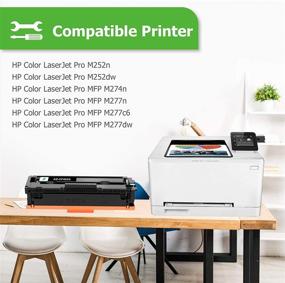img 2 attached to Aztech Compatible Toner Cartridge 4-Pack for HP 201X 201A CF400X CF400A Color Pro MFP M277dw M252dw M277c6 CF401X CF402X CF403X M277 M252 Printer Ink (Black Cyan Yellow Magenta)