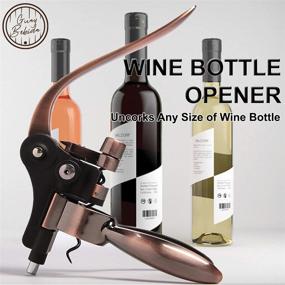 img 3 attached to 🍷 Guay Bebida Wine Bottle Opener Corkscrew & Stand Set with Foil Cutter - Elegant Wine Bar Accessory Gift Box