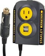 💡 stanley fatmax pci140 power inverter with dual usb ports: efficient 12v dc to 120v ac outlet solution logo