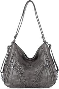 img 4 attached to Purse Shoulder Satchel Washed Handbag Women's Handbags & Wallets and Hobo Bags