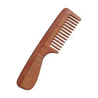 🌿 organic neem wood wide tooth comb with handle for thick hair - healthgoodsin, wide tooth comb, natural and premium quality logo