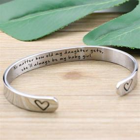 img 2 attached to Message Engraved Daughter Mother Bracelets: Perfect Christmas Gifts for Her