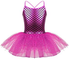 img 4 attached to Sparkling Sequins Gymnastics Leotard: Trendy Camisole for Girls' Clothing and Active Wear
