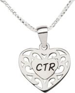 💖 splendid sterling silver ctr heart necklace for unforgettable girls' baptism logo