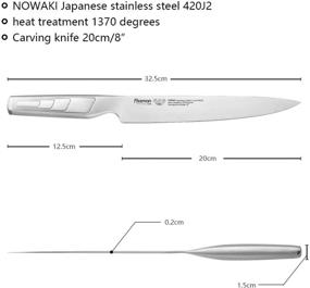 img 1 attached to Высококачественный японский нож для резьбы Fissman Carving Stainless NOWAKI