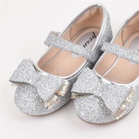 img 1 attached to Сверкающий стиль для девочек: 👠 PESMES Toddler блестящие банкетные туфли